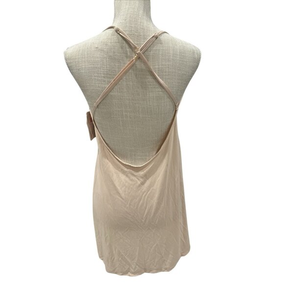 Cabernet M Beige Sleeveless Slip Dress 100% Polyester - Picture 2 of 4